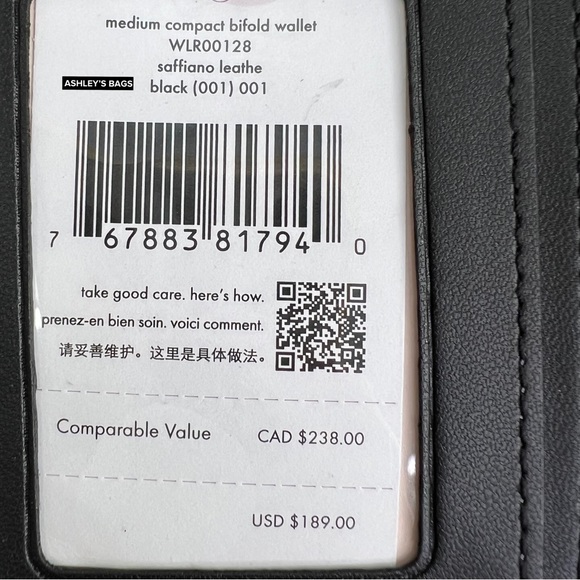 Kate Spade Staci Medium Compact Bifold Wallet In Black - Picture 6 of 6